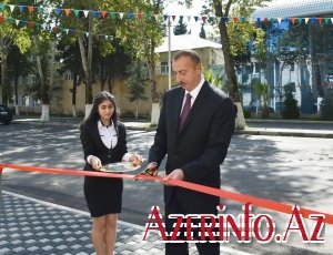 Prezident İlham Əliyev YAP Göyçay rayon təşkilatının yeni inzibati binasının açılışında iştirak edib - FOTO