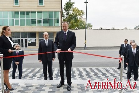 Azərbaycan prezidenti Sabunçu Məhkəmə Kompleksinin açılışında iştirak edib