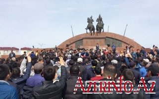 Qazaxıstanın Atırau şəhərində icazəsiz aksiya keçirilib