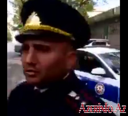 Sürücülər Bakıda yol polisinin «üzünə durdu» - O da qaçdı - VİDEO