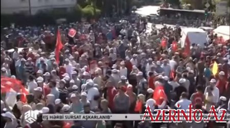 Türklər Ərdoğanın evinin önünə axışır - VİDEO