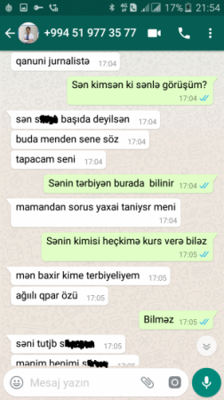 Məmur oğlu jurnalisti ölümlə hədələdi: ''Sənə bıçağı soxub ölənə qədər...'' - AĞDAŞDA FOTOFAKT