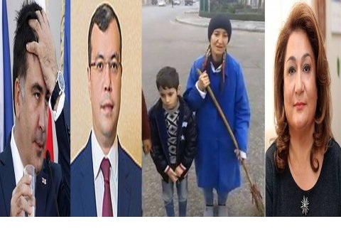 Saakaşvili də küçə süpürən əlil qadına ürək yandırdı, Sahil Babayevlə Hicra ...