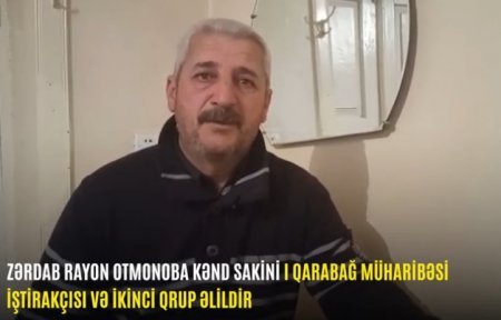 Zərdabda Qarabağ Qazisi ACINACAQLI DURUMDADIR... - GİLEY