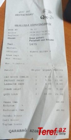"Yəqin Şuşadakı "Qoç Ət" restoranı məmur-oliqarxlar üçün nəzərdə tutulublar..."- Şuşada qiymətlər kəllə çarxa çıxıb..FOTOFAKT